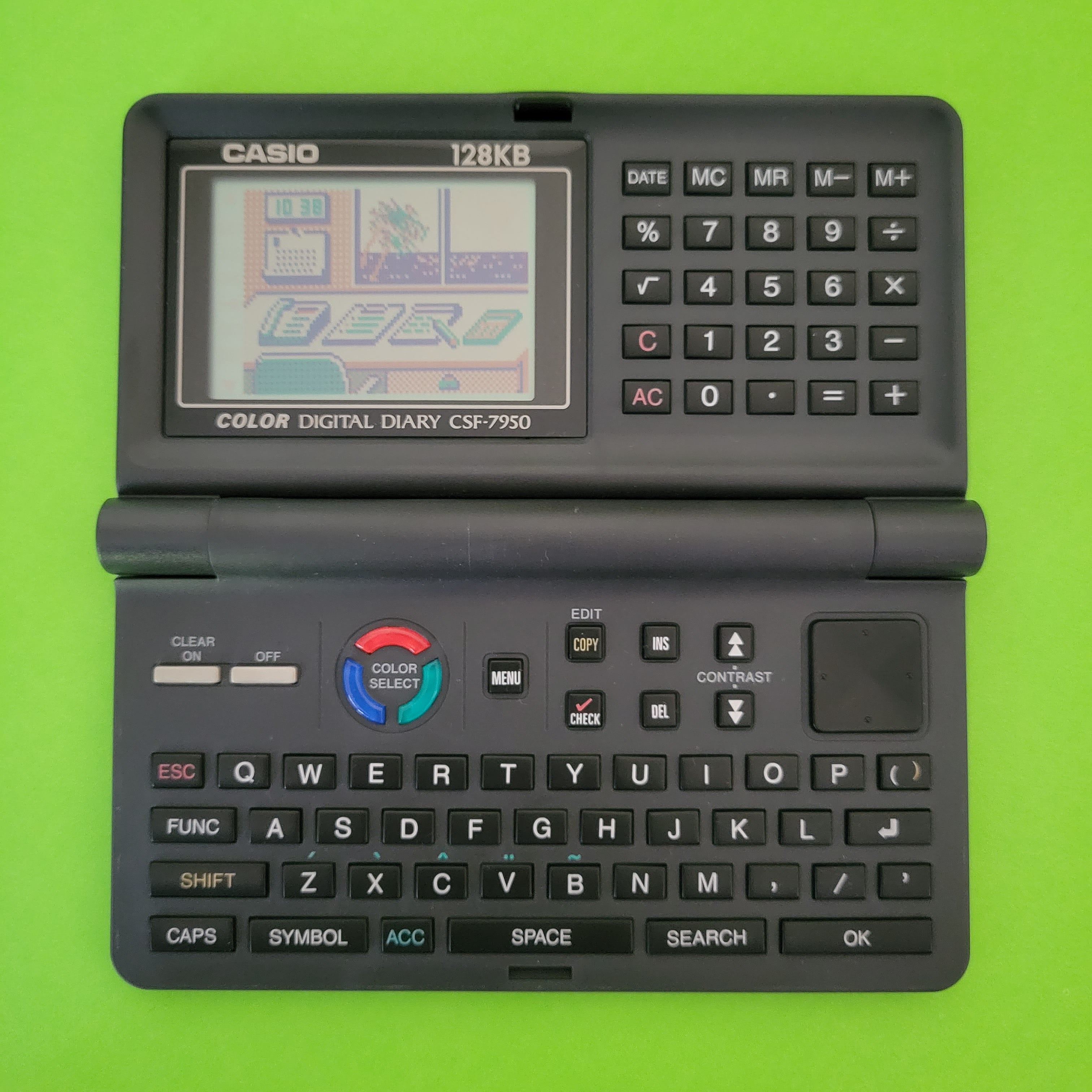 an image of a Casio Color Digital Diary CSF-7950 personal organizer